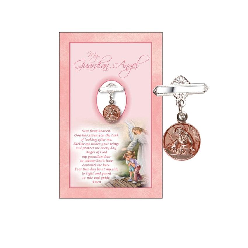 Baby Girl Cot Blessing Guardian Angel Medal