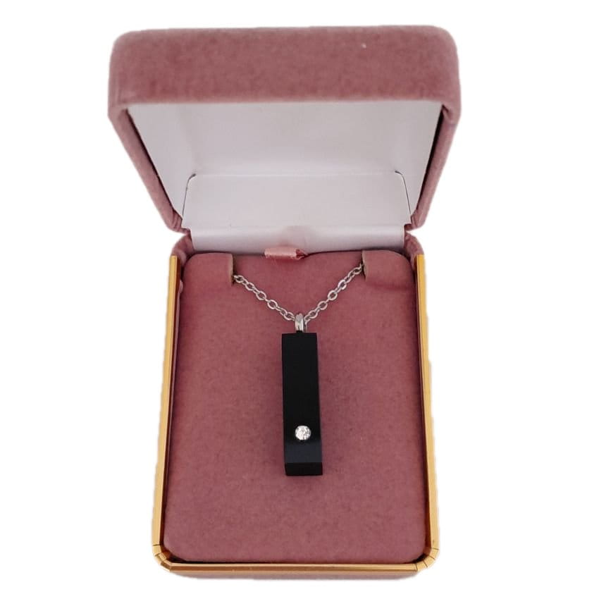 Black Oblong Memorial Ashes Locket(2)
