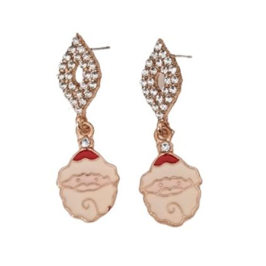 Bling Top Santa Earrings