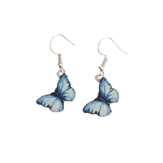 Blue Butterfly Dangly Fashion Earrings