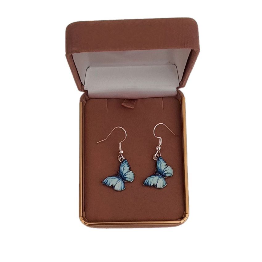 Blue Butterfly Dangly Fashion Earrings(2)