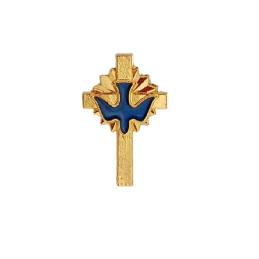 Blue Enamel Confirmation Dove Lapel Pin