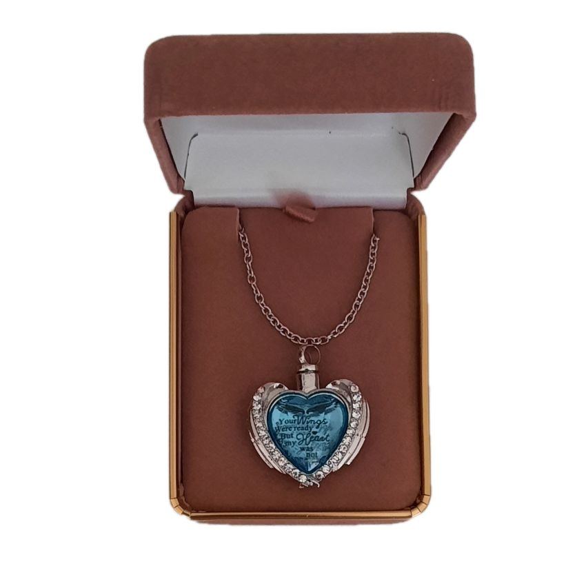 Blue Wings Were Ready Charm Ashes Locket(2)