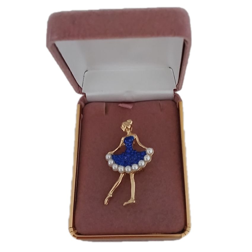 Blue And Crystal Dancer Brooch(2)