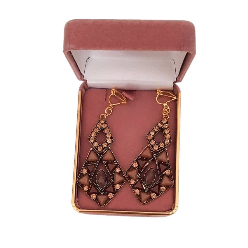 Boho Multi Colour Clip On Earrings(2)