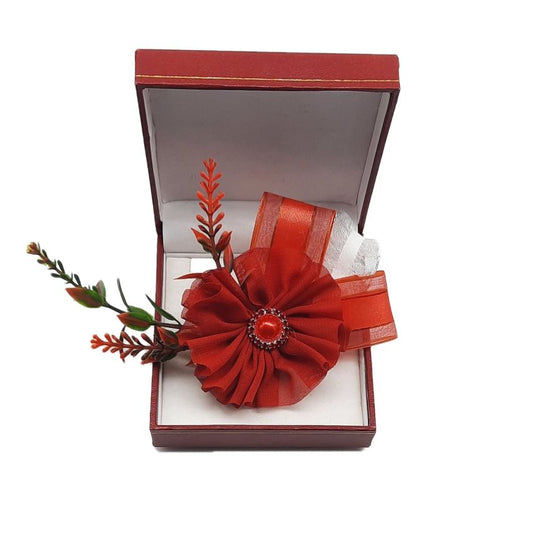 Bouquet Chiffon Red Flower Wrist Corsage