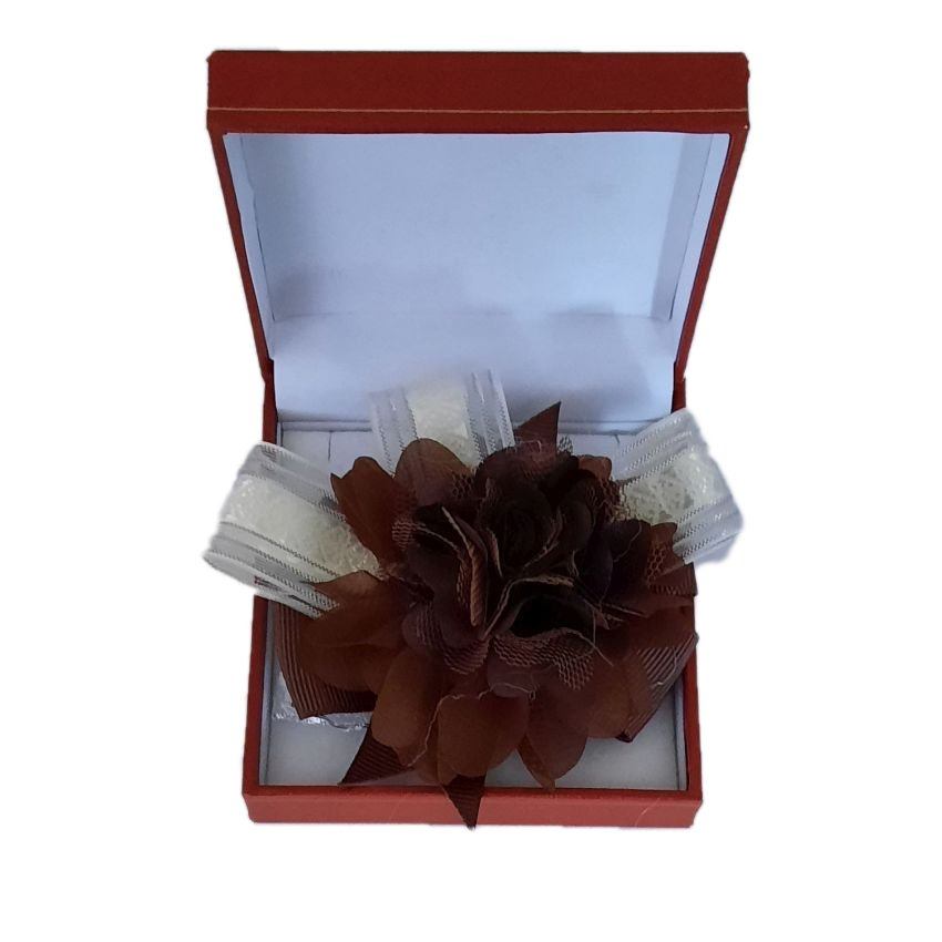 Brown And Cream Flower Wrist Corsage