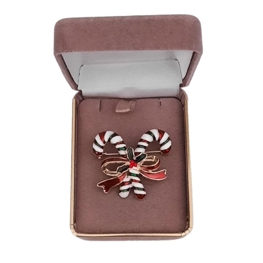 Candy Cane Christmas Brooch(2)