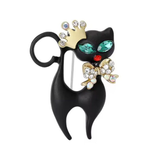 Cat Christmas Ladies Brooch