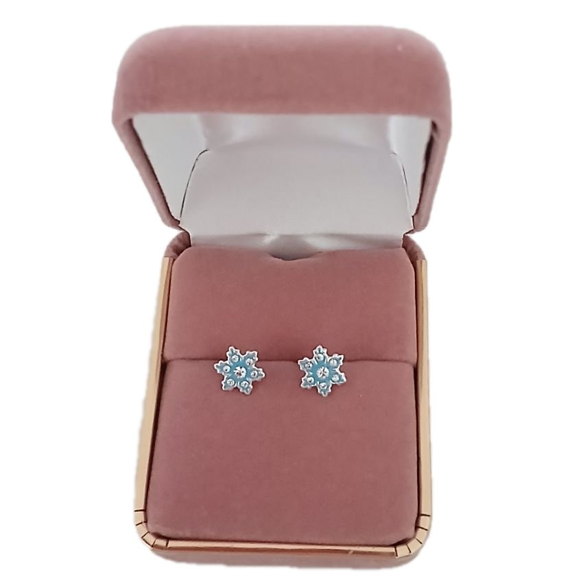 Childs Snowflake Sterling Silver Earrings(2)
