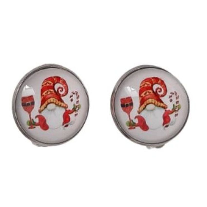 Christmas Gnome Clip On Earrings