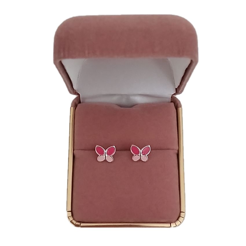 Coloured Sterling Silver Butterfly Earrings(2)