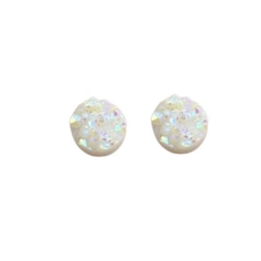 Cream Crystal Communion Clip On Earrings