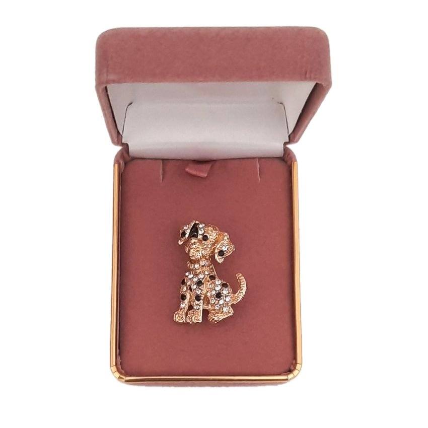 Crystal Set Puppy Ladies Brooch(2)