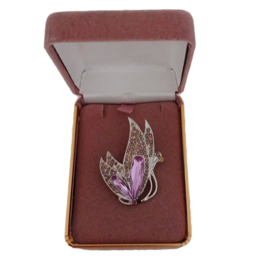 Crystal Wing Butterfly Brooch(2)