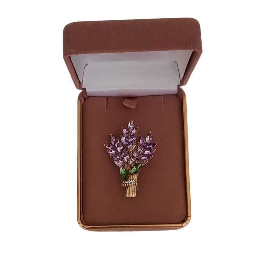 Crystal Heather Flower Brooch(2)