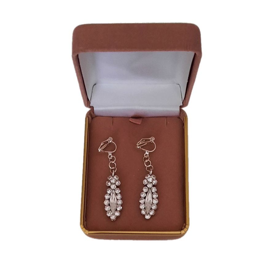 Diamante Vintage Style Clip On Earrings(2)