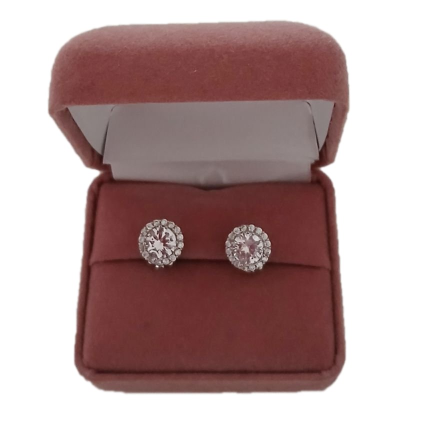 Diamante Stud Clip On Earrings(2)