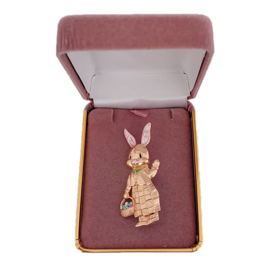 Easter Bunny Enamel Brooch()