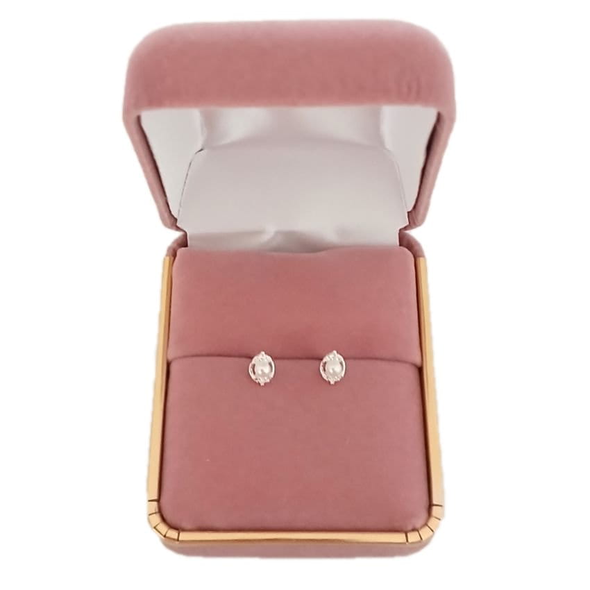 Fancy Pearl Stud Sterling Silver Earrings(2)