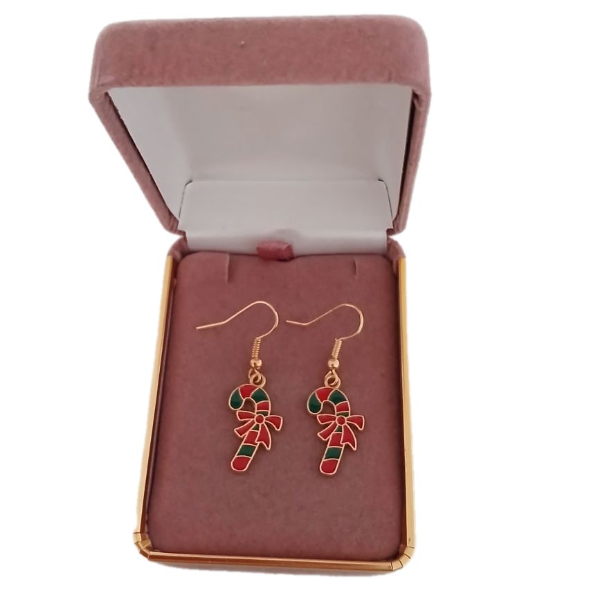 Fashion Jewellery Candy Cane Earrings(2)