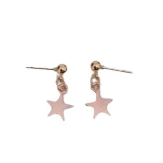 Fashion Jewellery Rose Gold Star Earrings