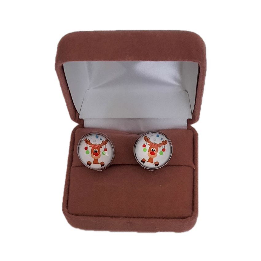 Funny Reindeer Clip On Earrings(2)