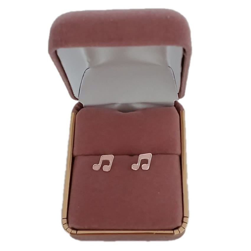 Girls Small Sterling Silver Musical Note Earrings(2)