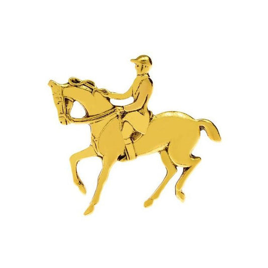 Gold Colour Trotting Horse Brooch