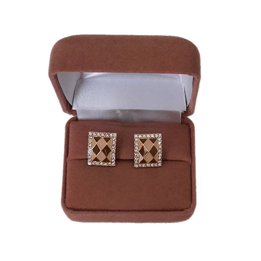 Gold Harlequin Clip On Earrings(2)