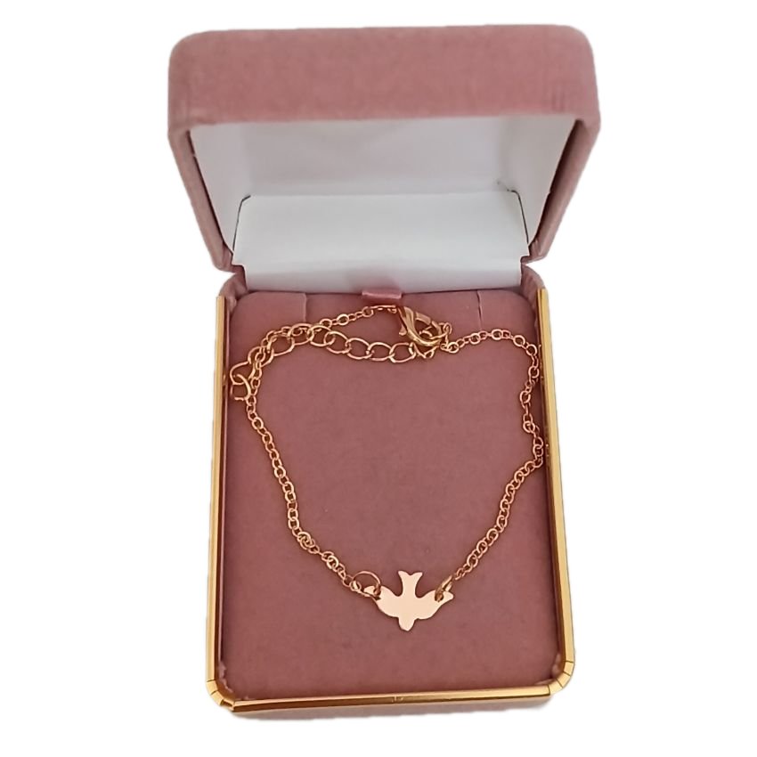 Gold Plated Dove of Peace Girls Confirmation Bracelet(2)