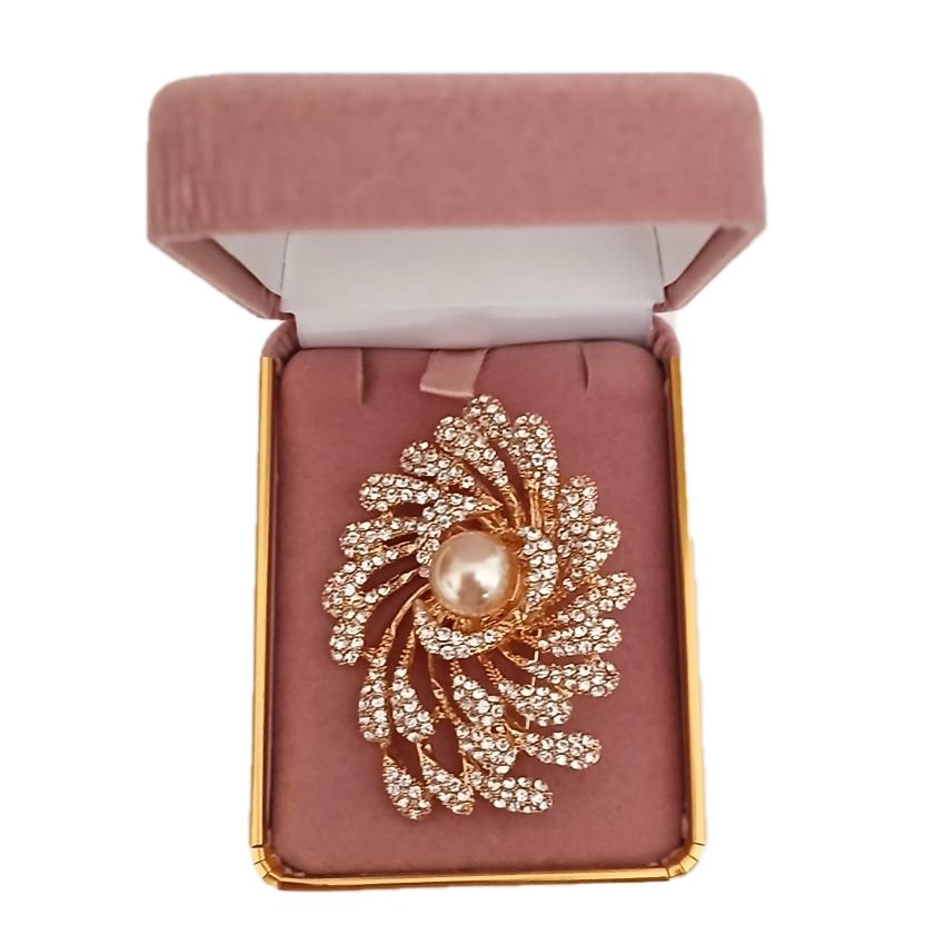 Golden Swirl Ladies Brooch(2)