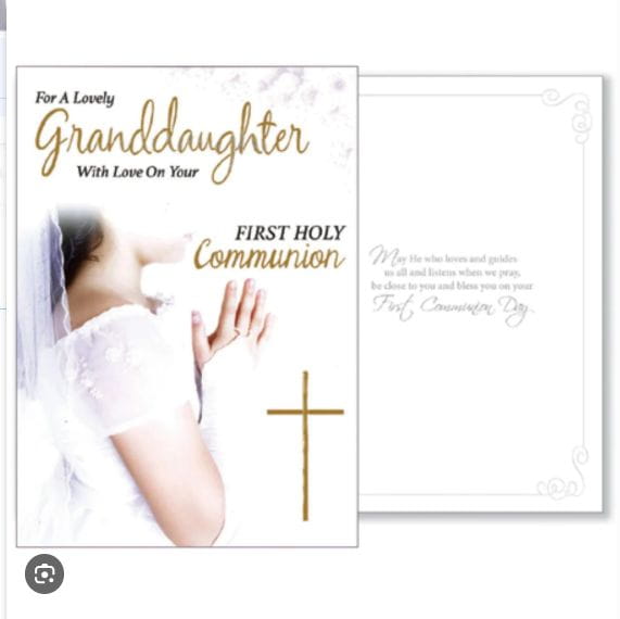 Granddaughter First Holy Communion Greeting Card