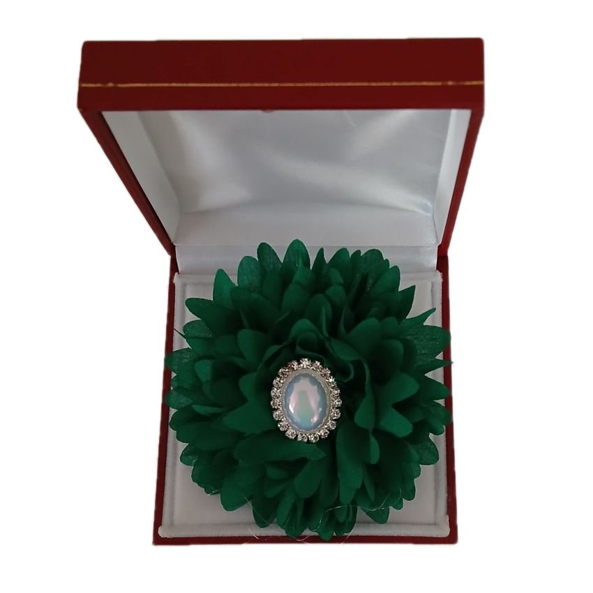 Green Pearlescent Flower Wrist Corsage