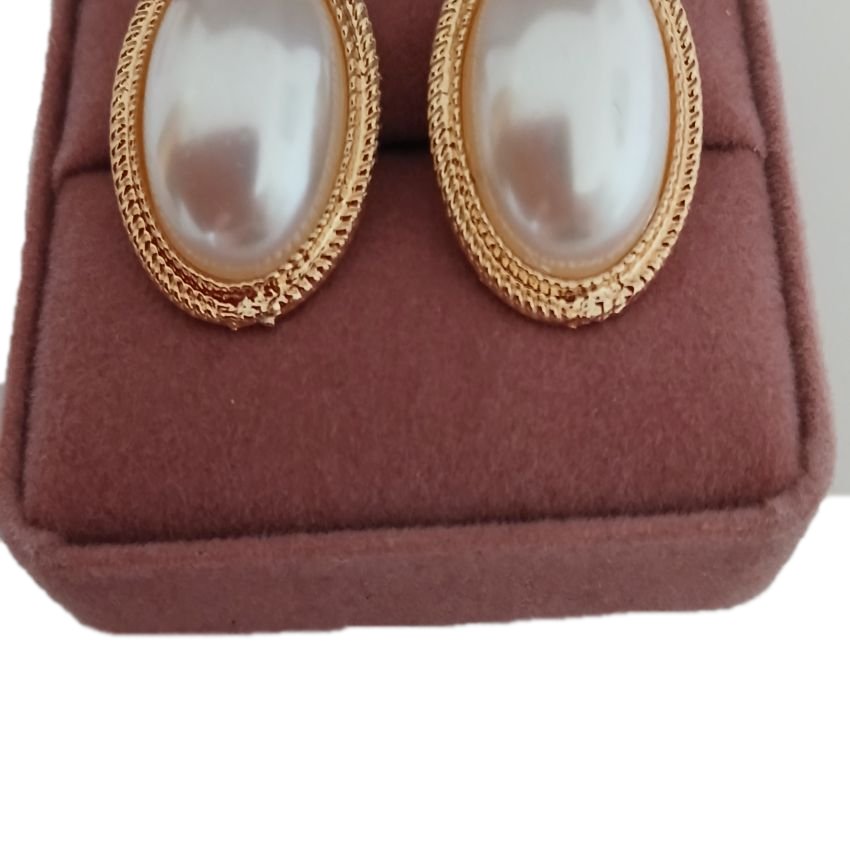Imperfect Pearl Clip On Earrings