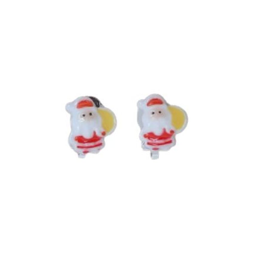 Kids Santa Clip On Earrings