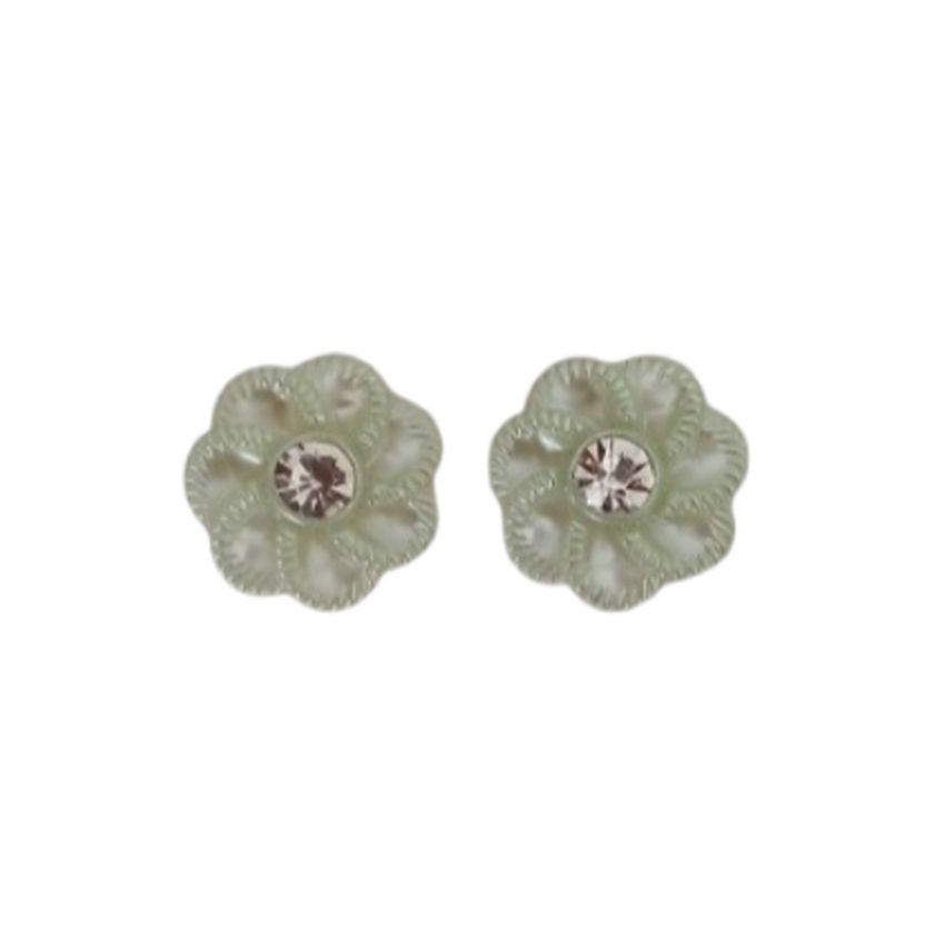 Light Plastic Mint Green Clip On Earrings