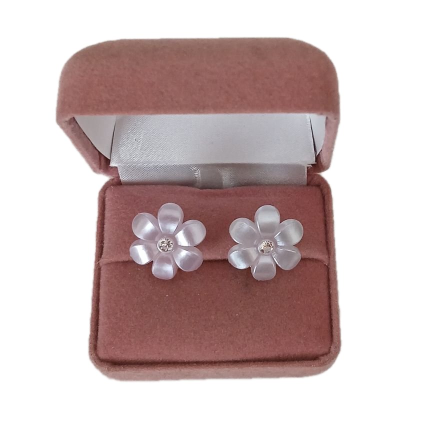 Lilac Flower Clip On Earrings(2)