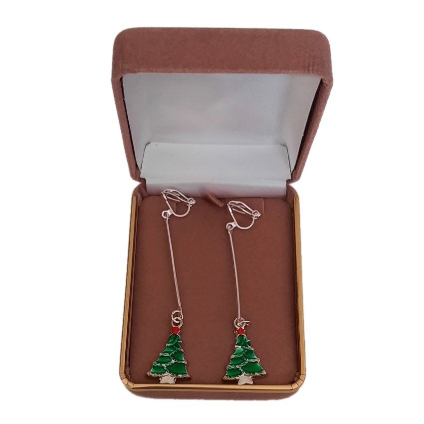 Long Stem Christmas Tree Earrings(2)