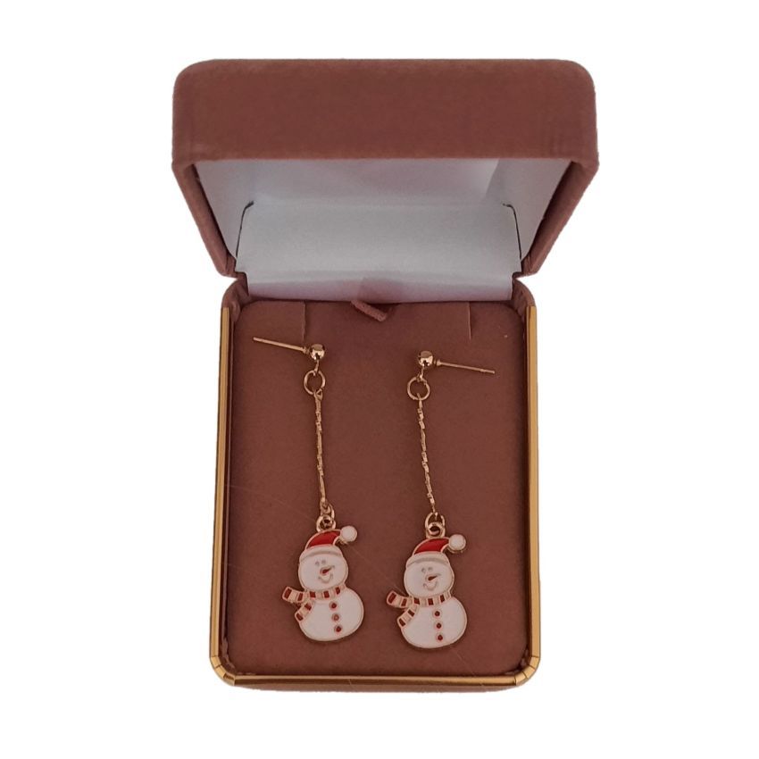 Long Stem Snowman Earrings (2)