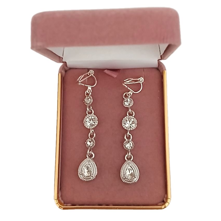 Long Vintage Style Clip On Earrings(2)