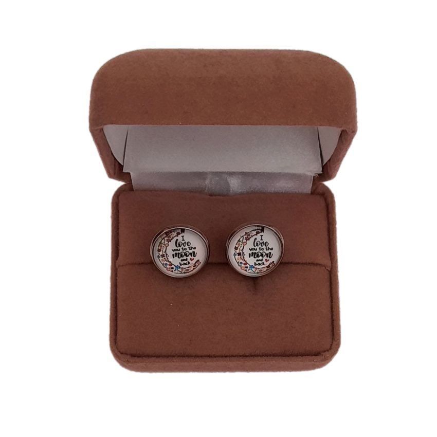 Love You To The Moon 15mm Clip On Earrings(2)