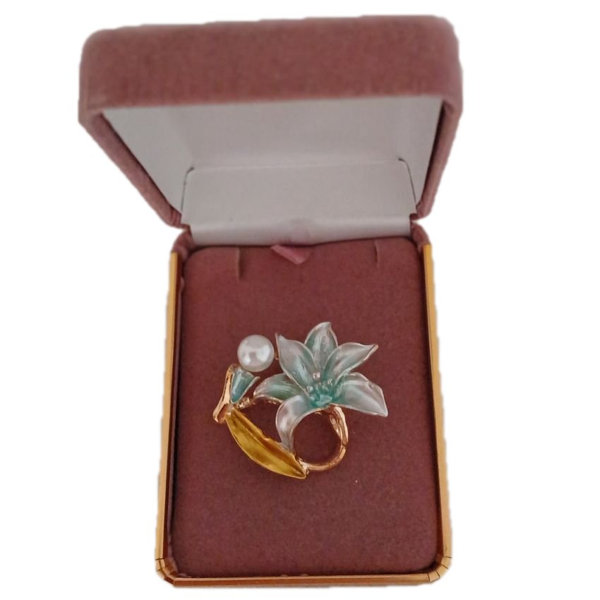 Mint Green Flower Brooch(2)
