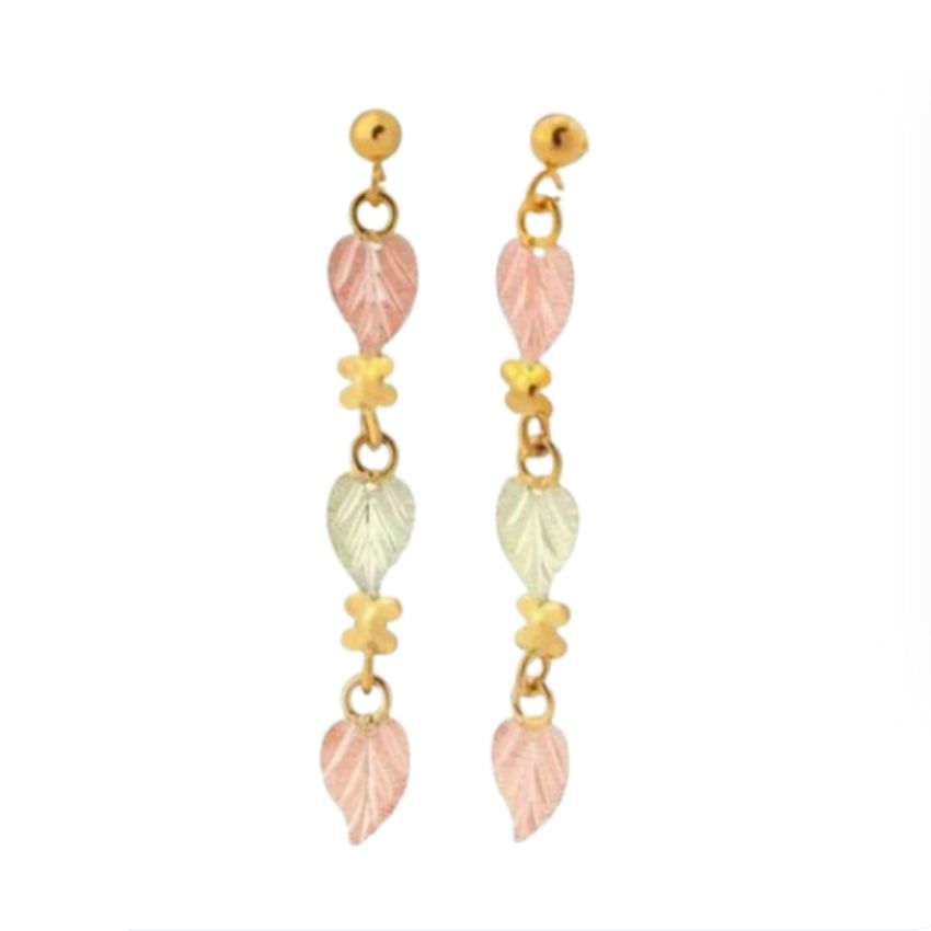 Multi Colour Leaf Drop Clip On Earrings