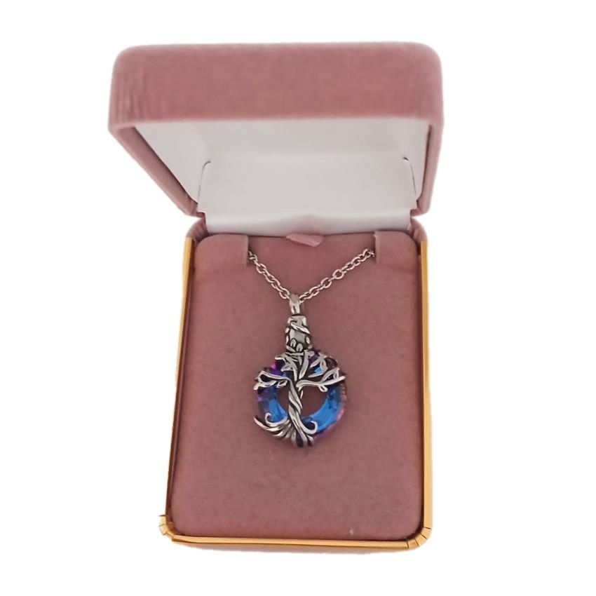 Open Centre Tree Cremation Ashes Locket(2)