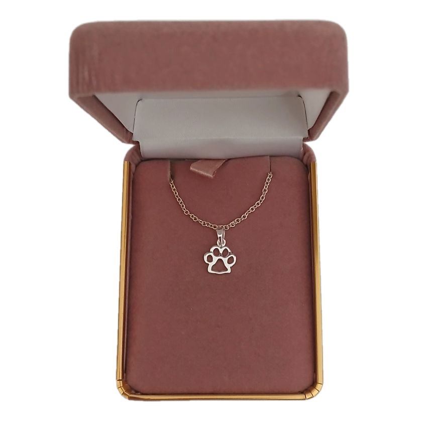 Paw Print Sterling Silver Pendant(2)