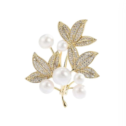 Pearl And Diamante Statement Brooch