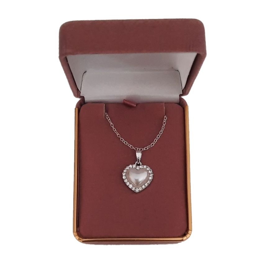 Pearl Centre Heart Shape Pendant(2)