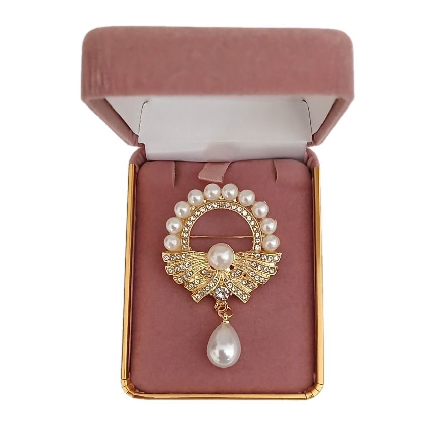 Pearl Top Drop Ladies Brooch(2)