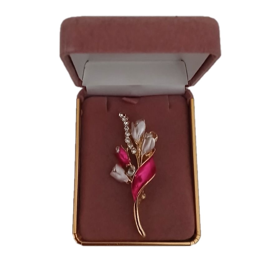 Pink And Crystal Ladies Brooch(2)